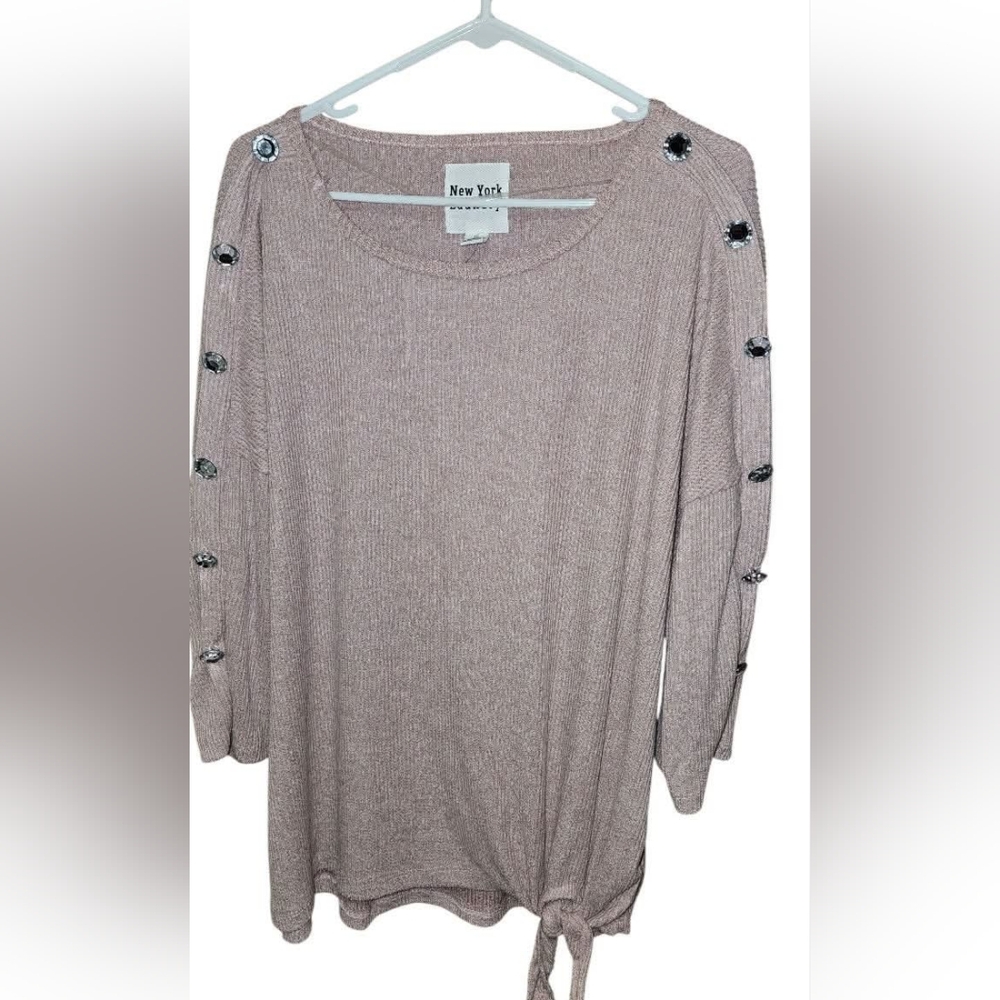 New York Laundry 2X Women's Plus Size Sweater Shirt Blouse